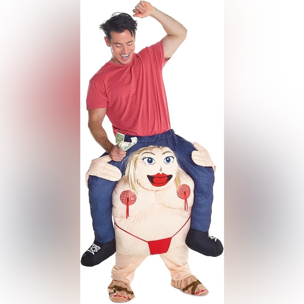 Morph Fat Stipper Piggyback Costume Funny Novelty Adult Unisex One Size